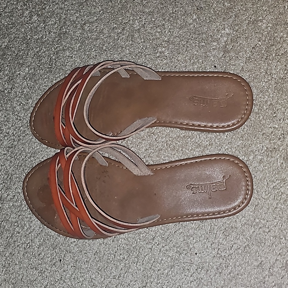 Women's Strappy sandals brown and orange